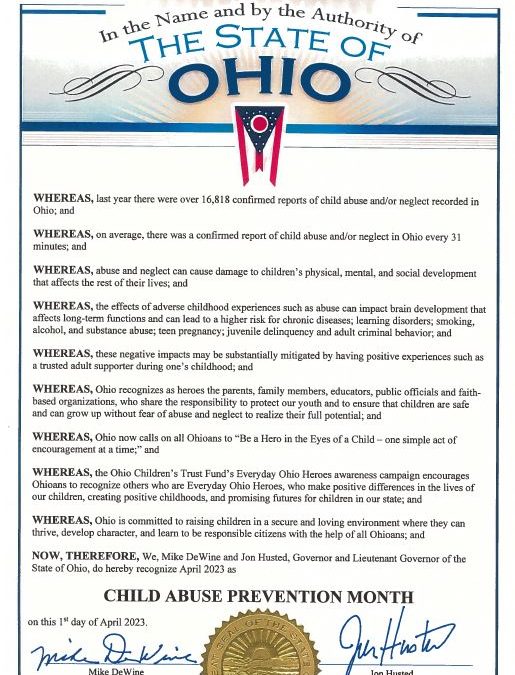 2023 Child Abuse Prevention Month Proclamation